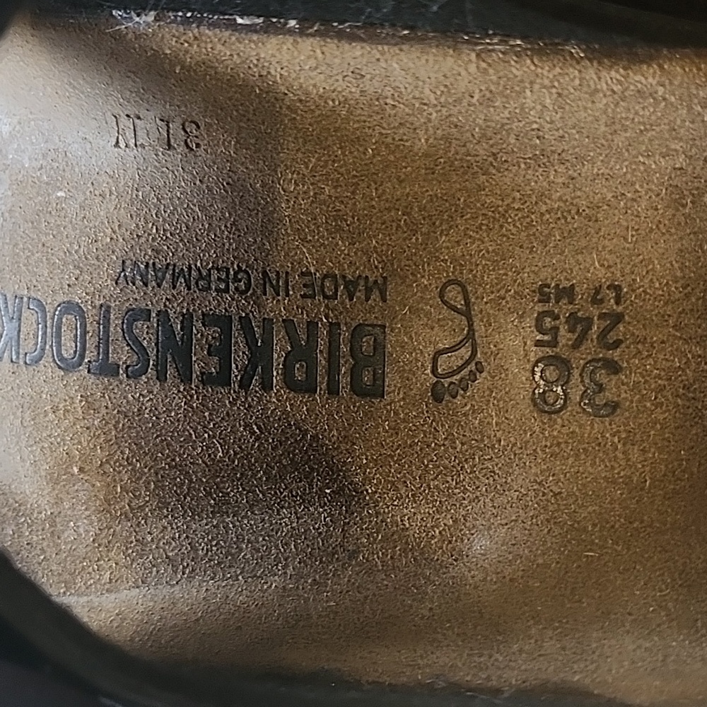 NWT Birkenstock Arizona Birko- Flor Black Size 38 Or US Size 7-7.5 New In Box - Picture 6 of 9